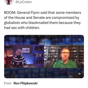 General Flynn- Some House Members Are Compromised By Blackmail Because They Had Sex With Children
