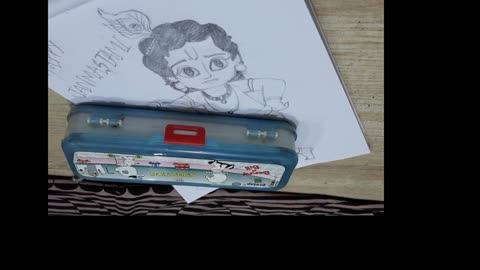 Drawing of Krishna