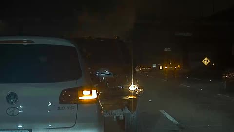 Tesla Avoids Highway Pile-Up