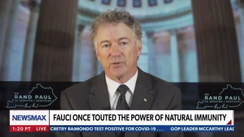 Rand Paul to Newsmax: ‘The REAL Question is Whether Fauci Has Been Paid Off and By Who’