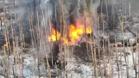 A Russian assault on ukrainian positions is repelled by the Azov brigade, Kreminna forrest