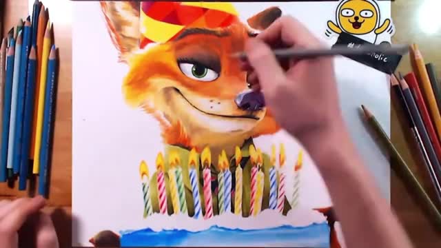 Draw A Birthday Cake For The Little Fox