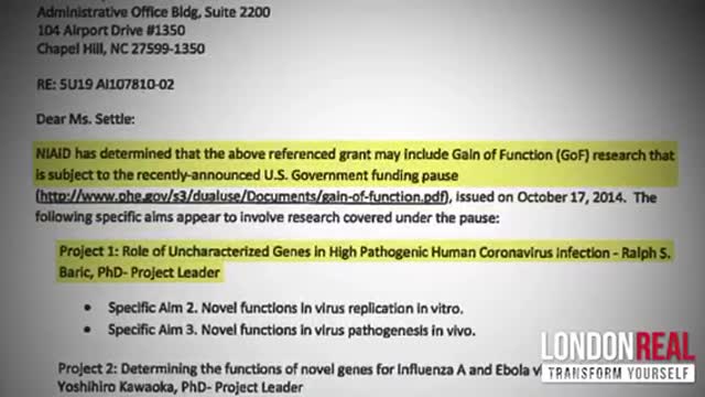 London Real - Coronavirus Patent US 7279327