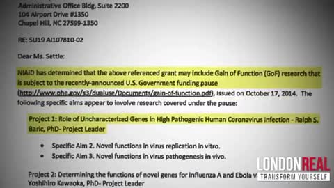 London Real - Coronavirus Patent US 7279327