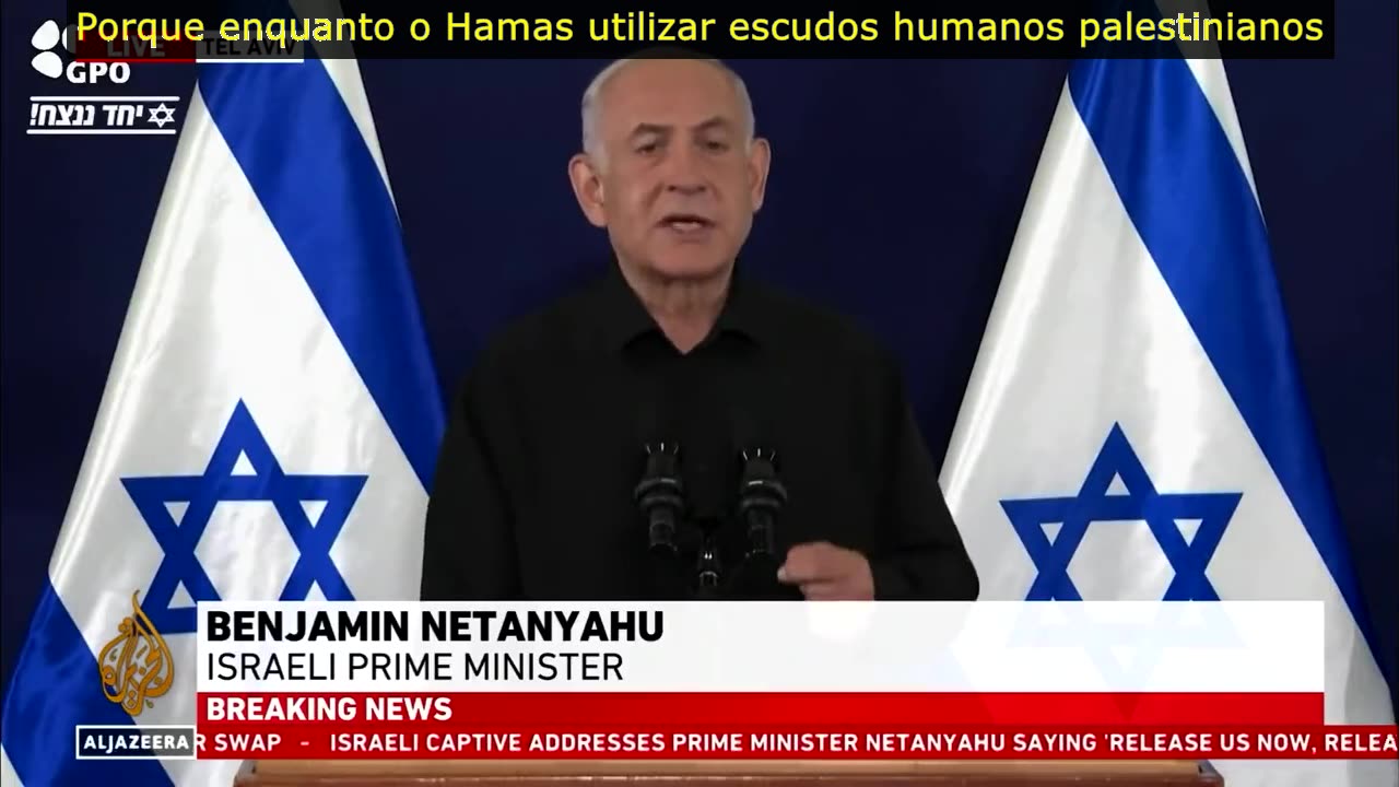 Netanyahu diz que não concordará com um cessar-fogo...