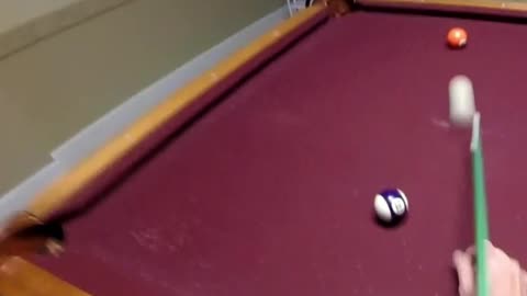 HAT CAM 5 BALL BANK SHOT TO THE CORNER POCKET!