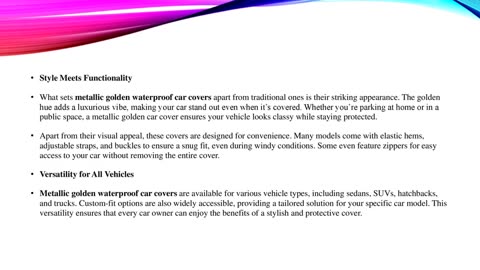 Metallic Golden Waterproof Car Covers to Protect Cars – Fabtec | 97113 93973