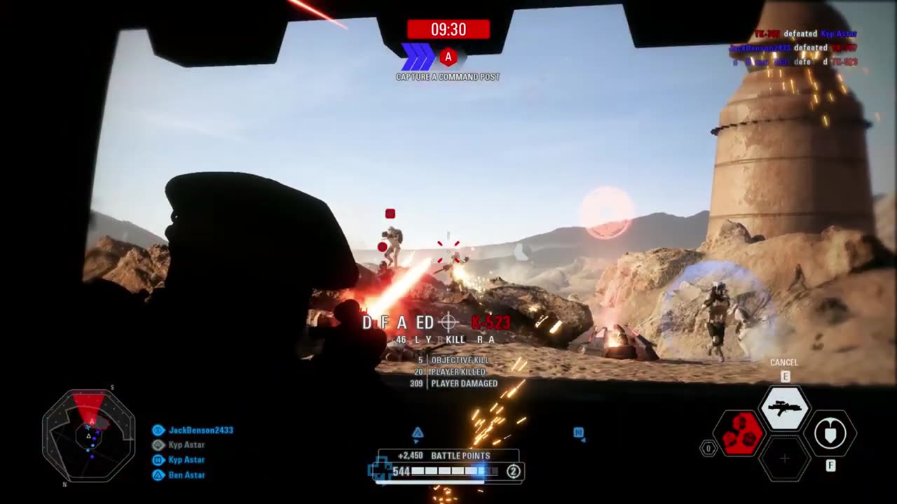 SWBF2 2017: Instant Action Mission (Attack) Rebel Alliance Jabba Palace Gameplay
