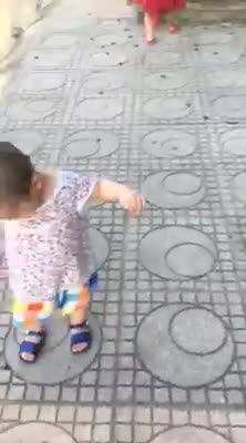 Two kids playing in the street - Games for Kids | Cute Baby Videos 2016