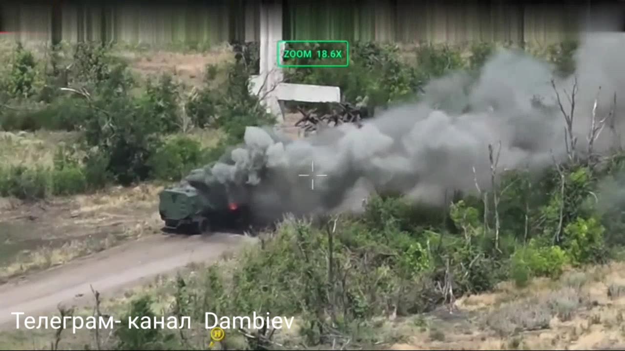 FPV Strike Destroys a Canadian Roshel Senator Armored Vehicl