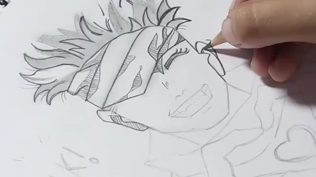 Anime Sketch Of Satoru Gojo Drawing