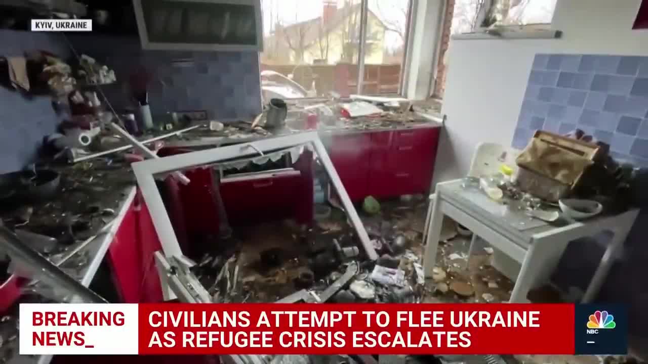 Civilians Attempt To Flee Ukraine As Humanitarian Crisis Escalates