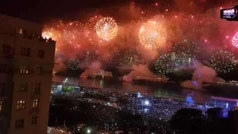 FIRE !! NEW YEAR ... COPACABANA..BRAZIL