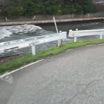 Tsunami waves are already travelling up waterways in Ishikawa prefecture In Japan