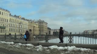 Beautiful Bridge From The Car Window