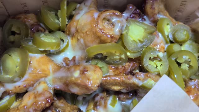 Korean Seasoned Mayonnaise Chicken +jalapeno peppers