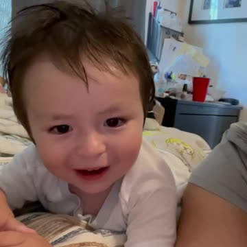 grandson trying to sing Abcs