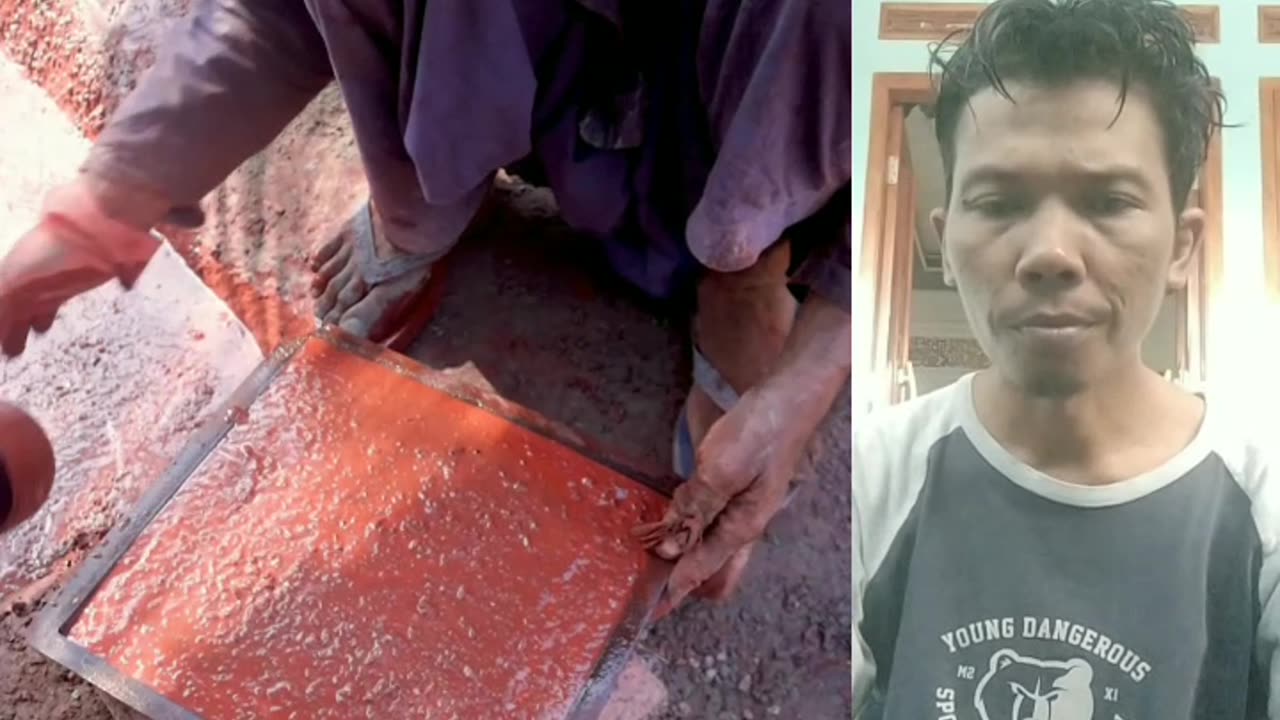 The process of making floor tiles from clay