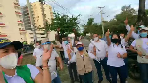 Con una caravana automovilística, Secretaría de Hacienda se tomó Cartagena