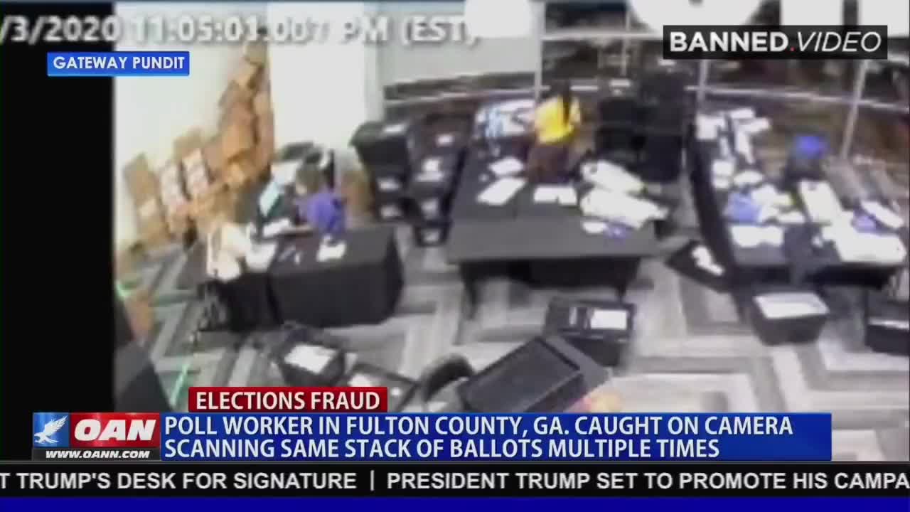 Trump Retweets Video Of GA Ballots Being Counted Multiple Times