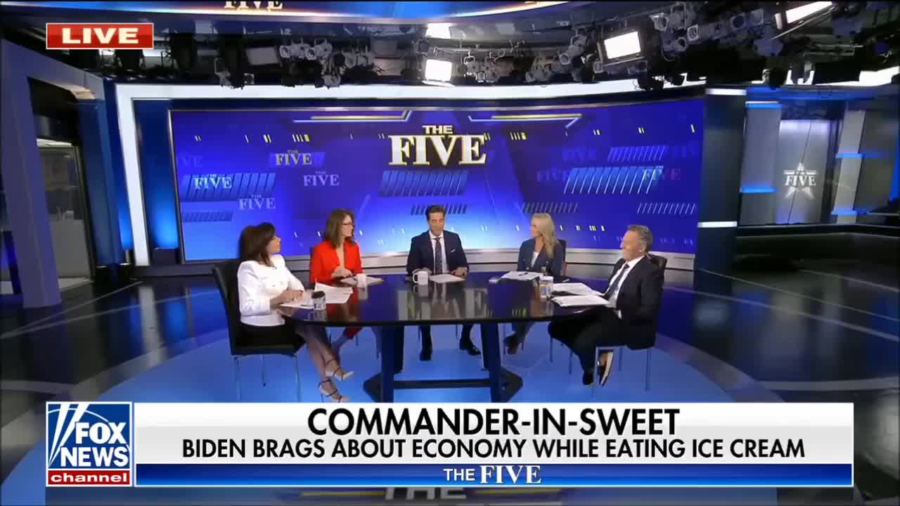 The Five: Resident Biden Licking Ice Cream While Praising Economy