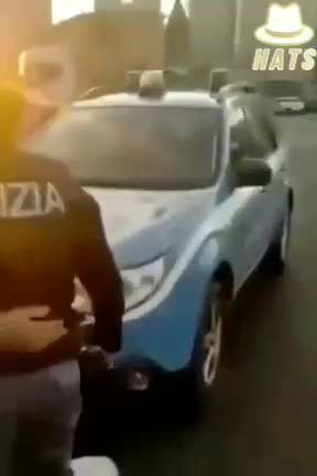 Some Police in Italy Going to the Right Side
