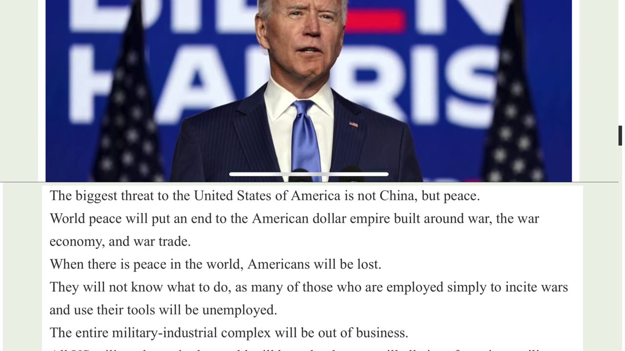 Whoever Wants To Bring Down America Should Remove War, By Chua Qinling