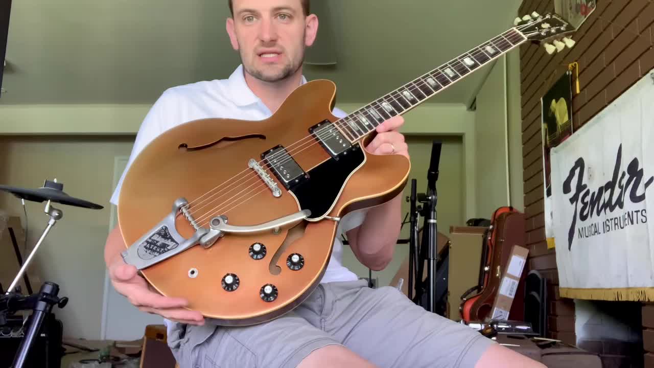 1967 Gibson ES-335 Gold Faded Sparkling Burgundy Metallic