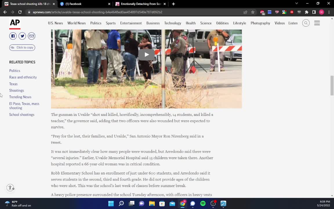 Texas Elementary School Shooting Leaves 18 Children And 3 Adults Dead!!!