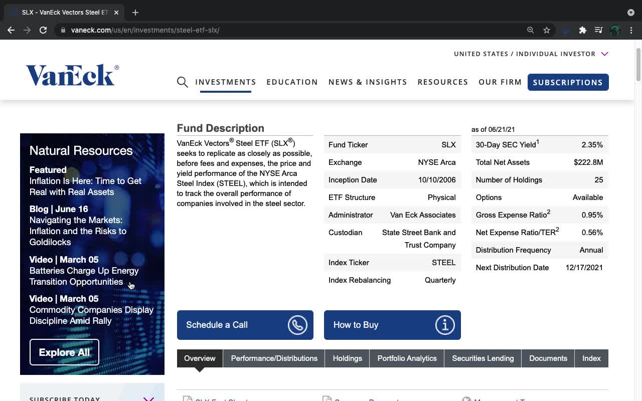 SLX ETF Introduction (Steel)