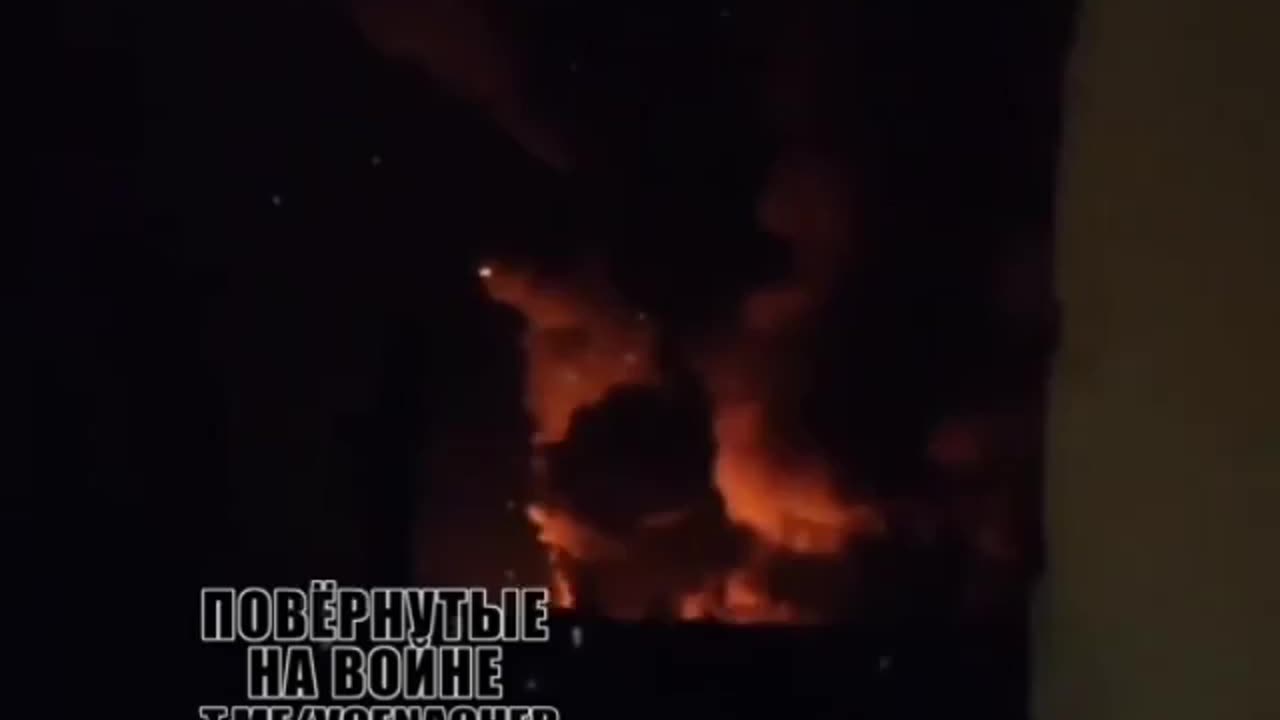 Geran drones hitting the oil depot in Zmiiv, Kharkiv oblast