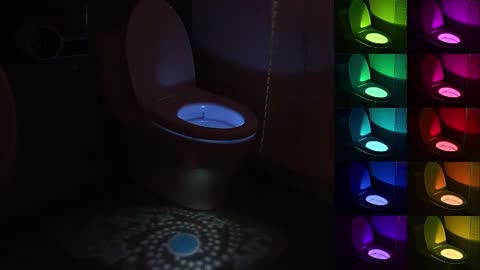 Toilet Night Lights,Projection lamp,Motion Activated LED Light,