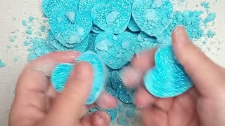 Pretty Baby Blue Hearts & Glitter Cornstarch And Plaster Crush