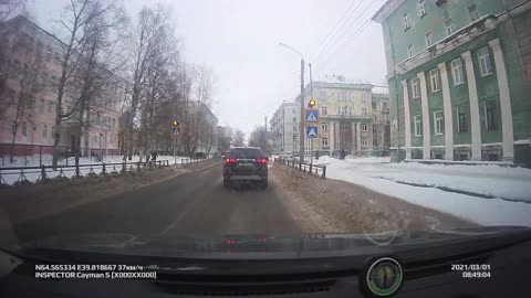 Kid Clobbered by Snow Falling From Roof