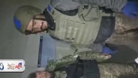 The Chechen military captured a Ukrainian nationalist from Azovstal
