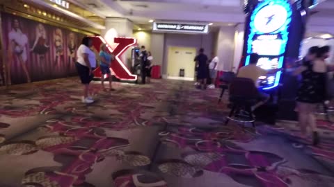A walk trough the Flamingo hotel and casino in Las Vegas.