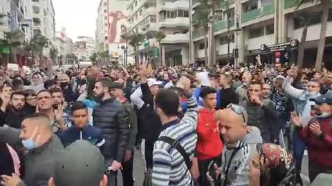 HUGE PROTESTS ERUPTING ALL OVER MOROCCO AGAINST VACCINE PASSPORTS