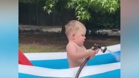 all kids love hose water