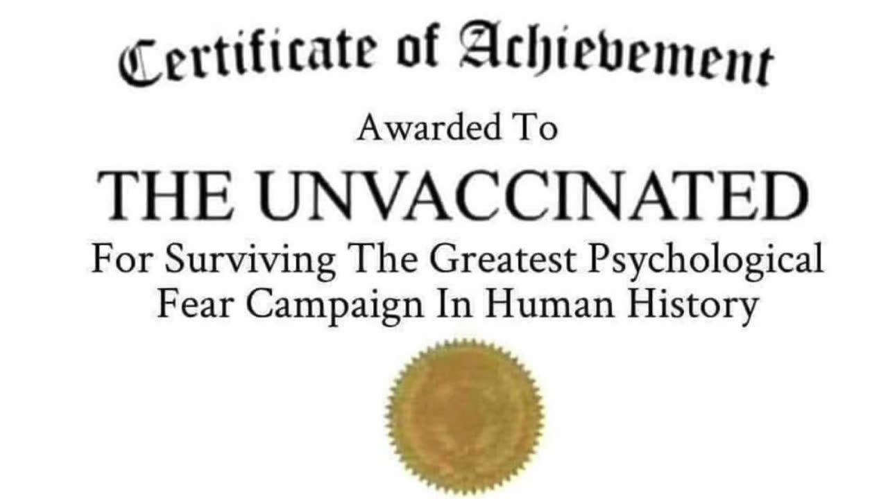 Congratulations to the Unvaccinated.