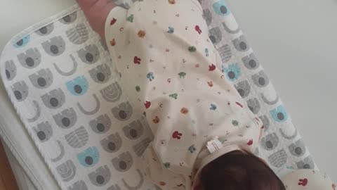 Newborn baby flipping practice - 45days