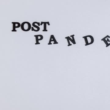 Post Pandemic Slogan On Gray Background