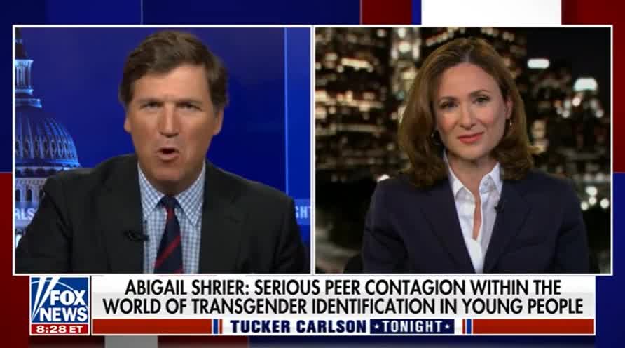 Tucker Carlson with guest Abigail Shrier author of trans book "Irreversable Damage" - 6/13/22