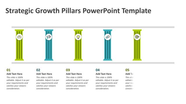 Strategic Growth Pillars PowerPoint Template