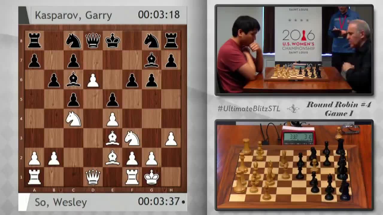 King Kasparov versus Wesley So - Blitz Tournament 2016 - Round 10