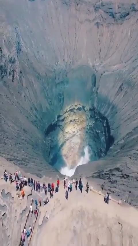Looking Into a Volcano From A Drone