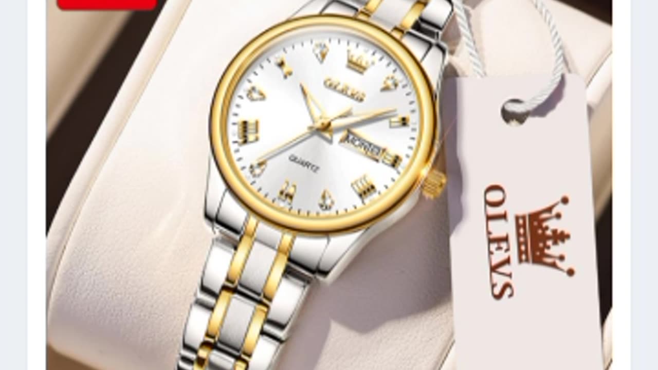 Olevs 5563L Watch Waterproof Elegance Stainless Steel for Women