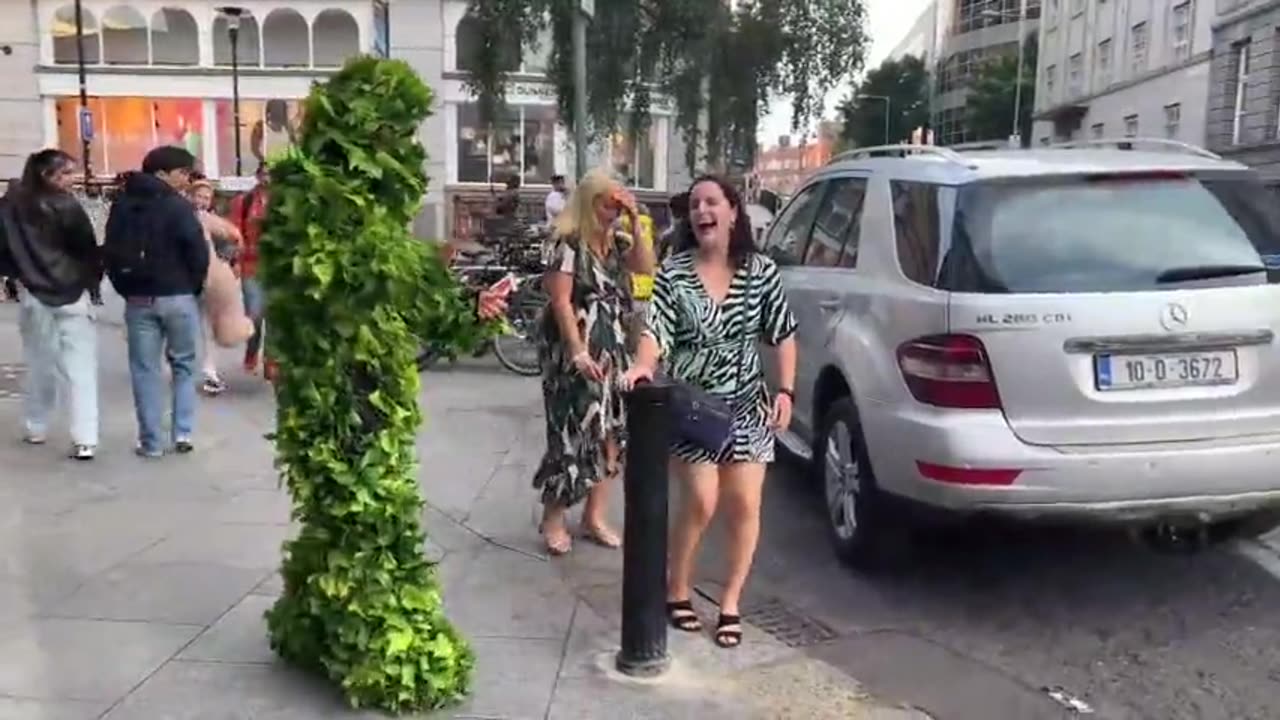 Cute prank with cute girl on foot path road side prank..