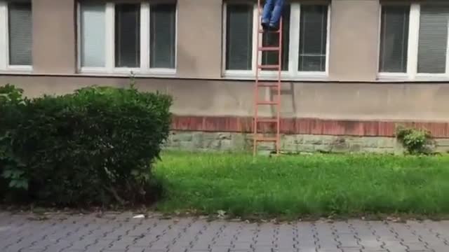 Man takes down Ukrainian flag in Slané, Czechia