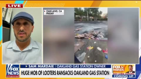 Huge Mob of looters Ransacks Oakland gas station