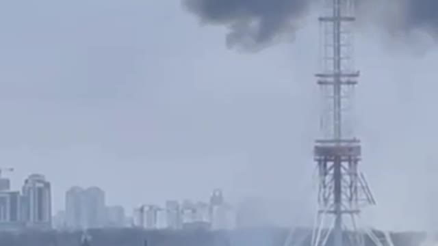 TV tower blown up in Kyiv